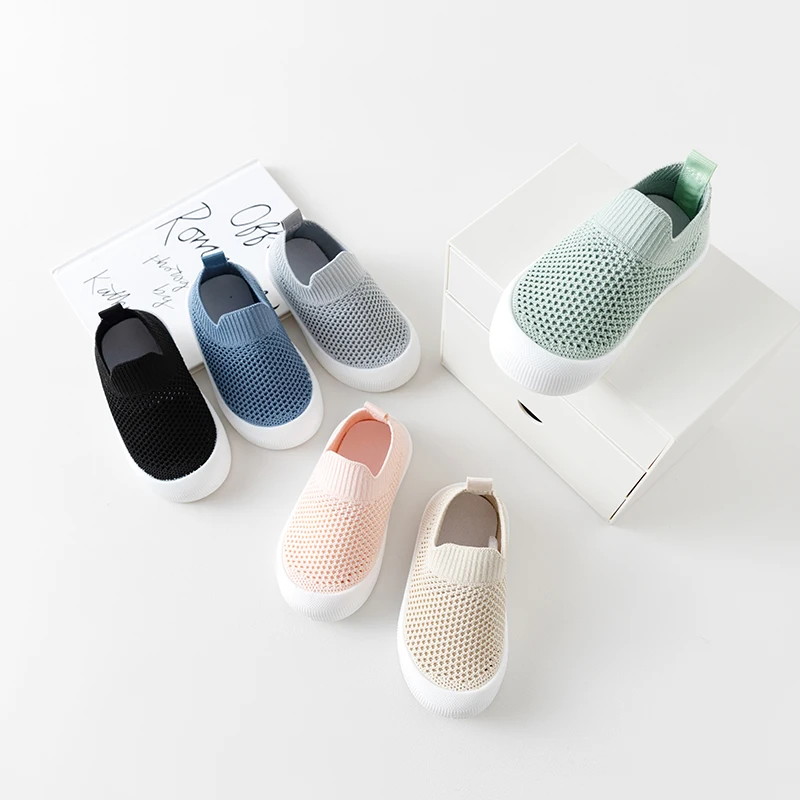 Mesh
  Breathable Non-Slip Baby Shoes: Boys/Girls Slip-On Sneakers (6M-36M)