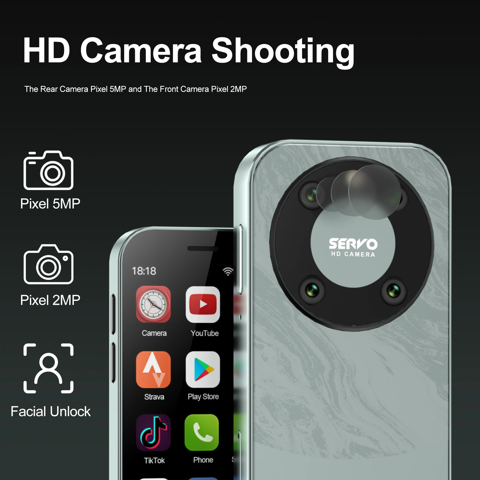 SERVO KING 9000 Mini Smartphone: Android 10, 4G LTE, Face Recognition 5 SERVO KING
  9000 Mini Smartphone: Android 10, 4G LTE, Face Recognition - Image 5