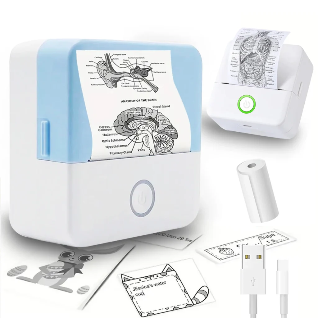 Mini HD
  Portable Label Printer: Inkless Thermal Bluetooth for Student Notes