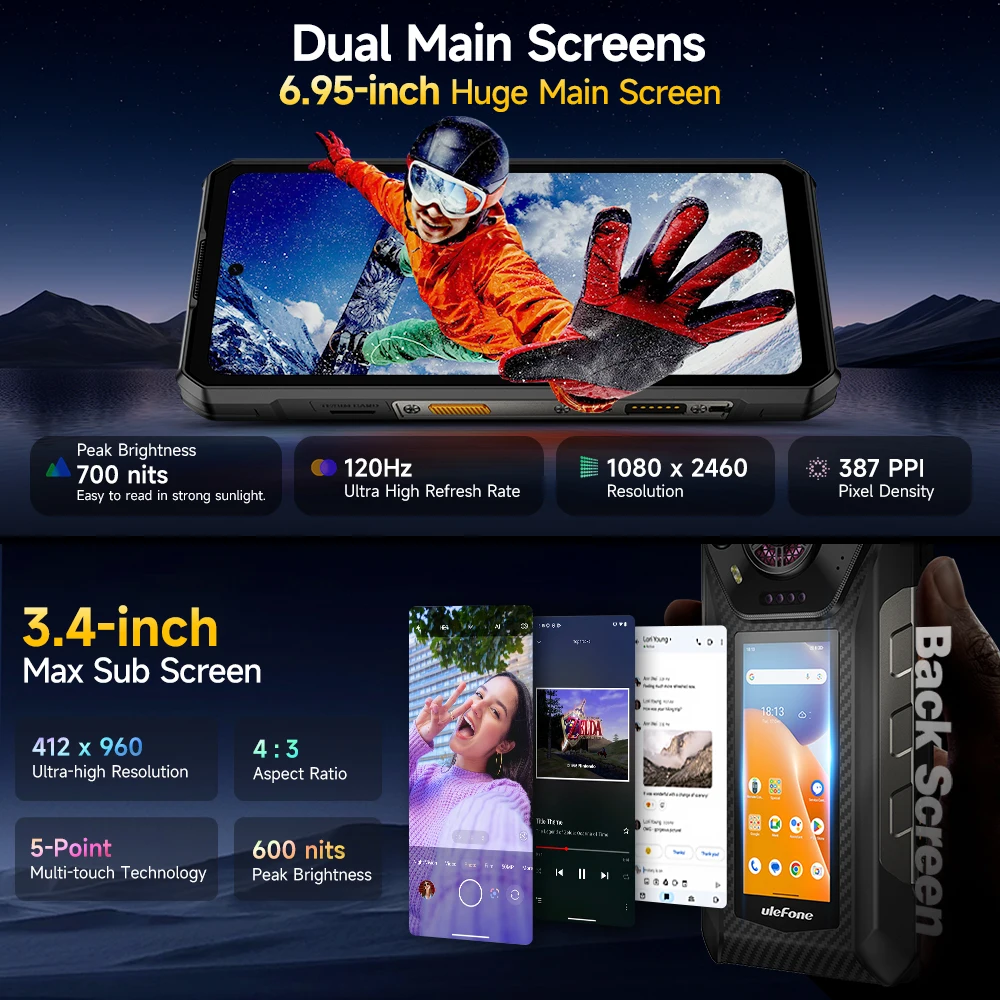 Ulefone Armor
  30 Pro 5G Rugged Phone: 6.9" 120Hz, 12800mAh, Night Camera