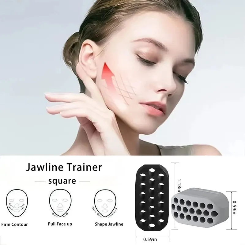 2PCS Silicone
  Jaw Exerciser: Facial Toner, Jawline Fitness Ball & Neck Toning
