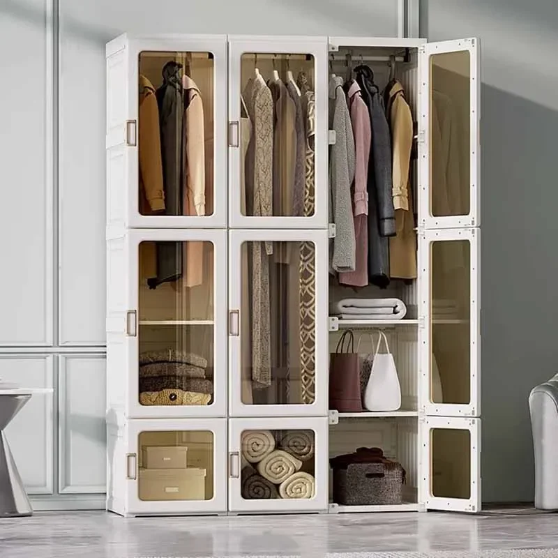 Folding Wardrobe for Child Bedroom:
  Wooden Storage Closet & Nordic Furniture