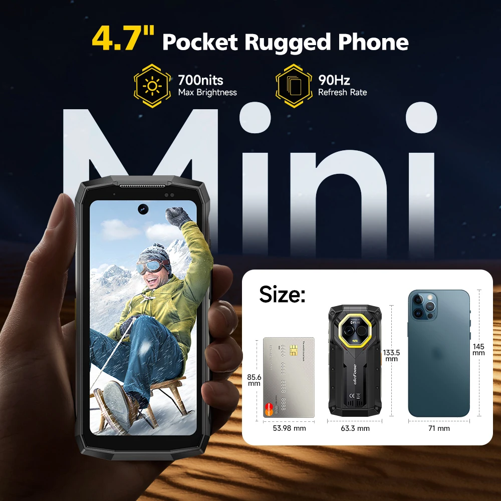 Ulefone Armor Mini 20T Pro 5G Rugged Phone: LED Light, 6200mAh, 33W 4 Ulefone Armor
  Mini 20T Pro 5G Rugged Phone: LED Light, 6200mAh, 33W - Image 4