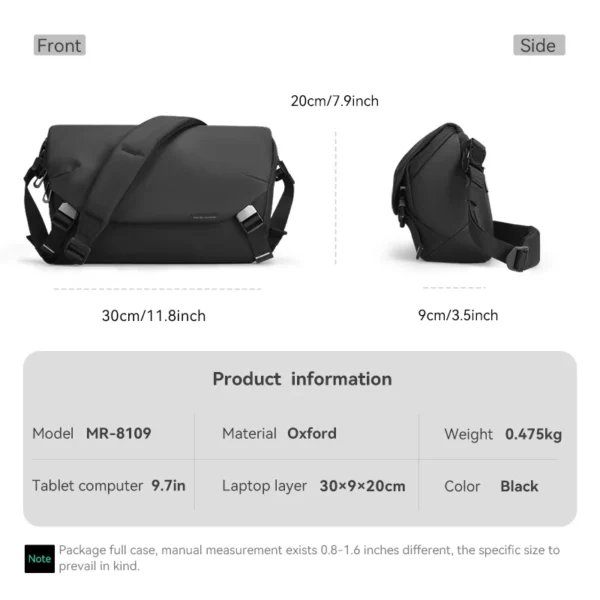 MarkRyden Harvey Waterproof Messenger
  Bag: Canvas Crossbody Laptop Business - Image 6