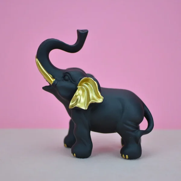 Handmade Wood Grain Elephant Figurine -
  Wall Art & Shelf Decoration Gift - Image 4