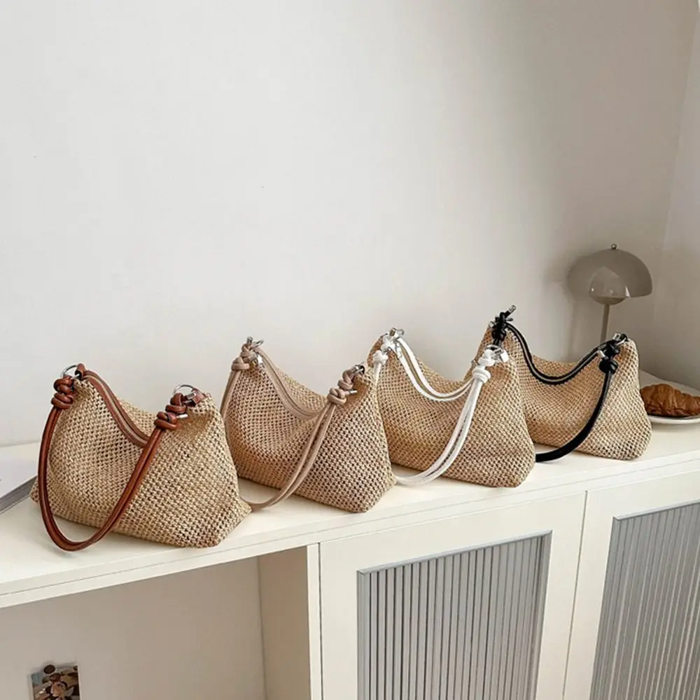 Handmade Straw Bag: Large Capacity Beach
  Shoulder Bag, Rattan Woven Tote
