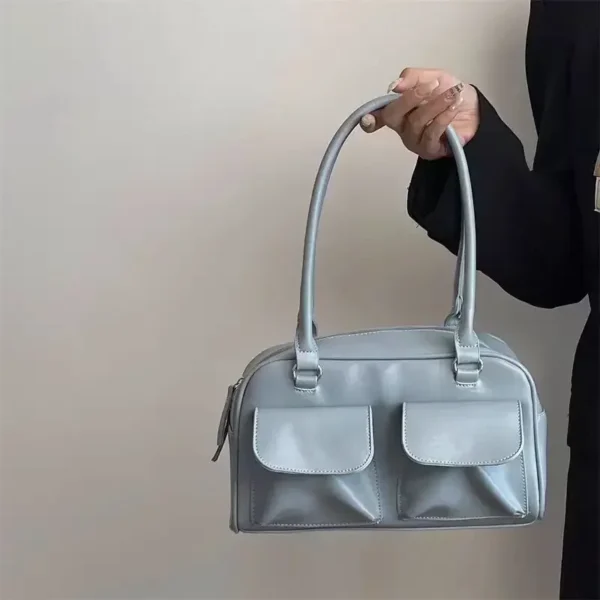 Vintage Business Shoulder Bag: PU
  Leather Large Tote Purse for Commuting - Image 4
