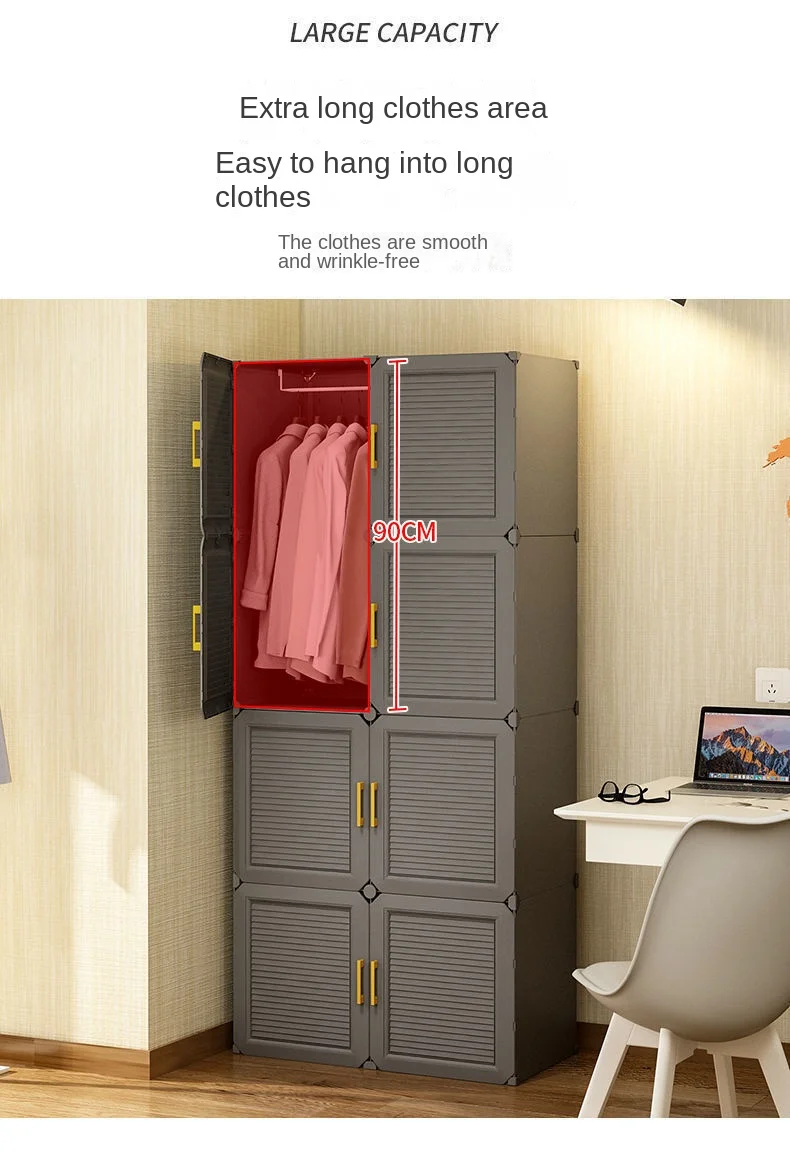 Household Collapsible Wardrobe: Multifunctional Dustproof Plastic Storage 5 Household Collapsible Wardrobe:
  Multifunctional Dustproof Plastic Storage - Image 5