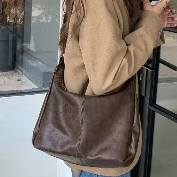 Women's Cowhide Shoulder Bag: Fashion
  Luxury Messenger Tote Handbag - Image 2