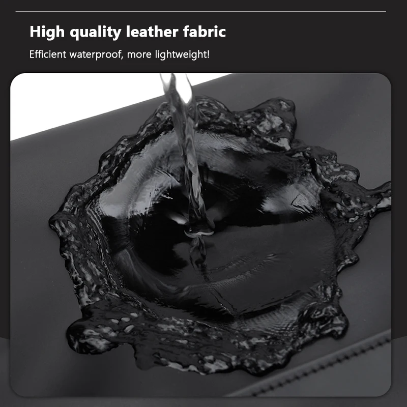 New Fashion Men's Black Leather Backpack: 15.6" Laptop School Bag 4 New Fashion Men's Black Leather Backpack:
  15.6" Laptop School Bag - Image 4