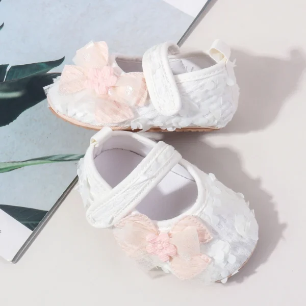 Newborn Baby
  Girl Shoes: Beautiful Flower Fairy Princess First Walking - Image 3