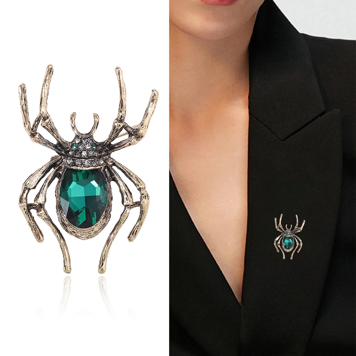 Rhinestone Spider Brooch: Unisex Pearl Insect Pins, Party Backpack Gifts 6 Rhinestone Spider Brooch: Unisex Pearl
  Insect Pins, Party Backpack Gifts - Image 6