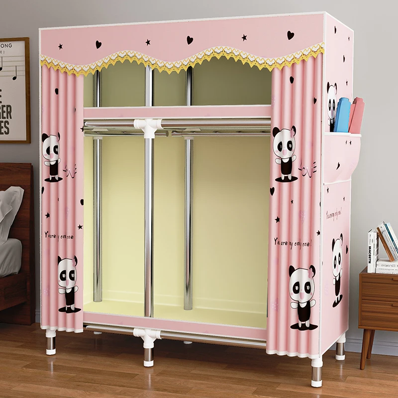 Reinforced Steel Wardrobe: Waterproof Double-Door Fabric Storage Organizer 3 Reinforced Steel Wardrobe: Waterproof
  Double-Door Fabric Storage Organizer - Image 3