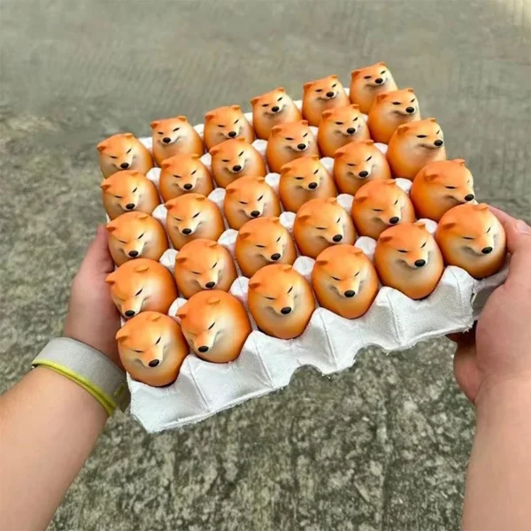 Creative
  Shiba Inu Egg Shape PVC Desk Decor: Fun Christmas Gifts - Image 7