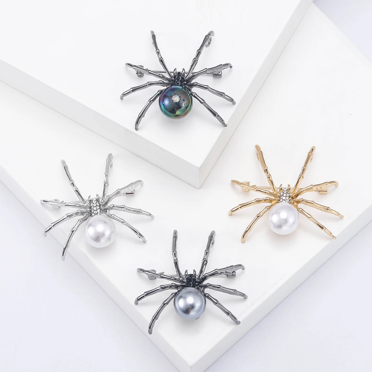 Rhinestone Spider Brooch: Unisex Pearl Insect Pins, Party Backpack Gifts 2 Rhinestone Spider Brooch: Unisex Pearl
  Insect Pins, Party Backpack Gifts - Image 2
