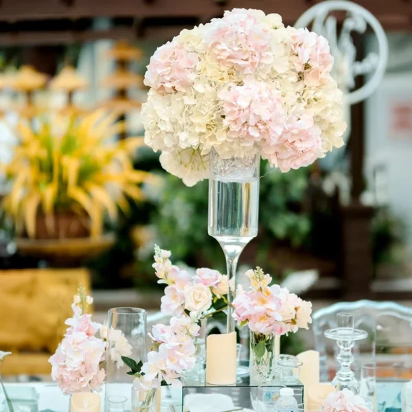 Artificial  Flowers Silk Hydrangea w/ Stems: Wedding Bridal Bouquet DIY - Image 4