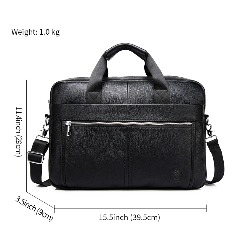 SCHLATUM Men's Genuine Leather Briefcase: Luxury 15.6" Laptop Office Bag 6 SCHLATUM Men's Genuine Leather Briefcase:
  Luxury 15.6" Laptop Office Bag - Image 6