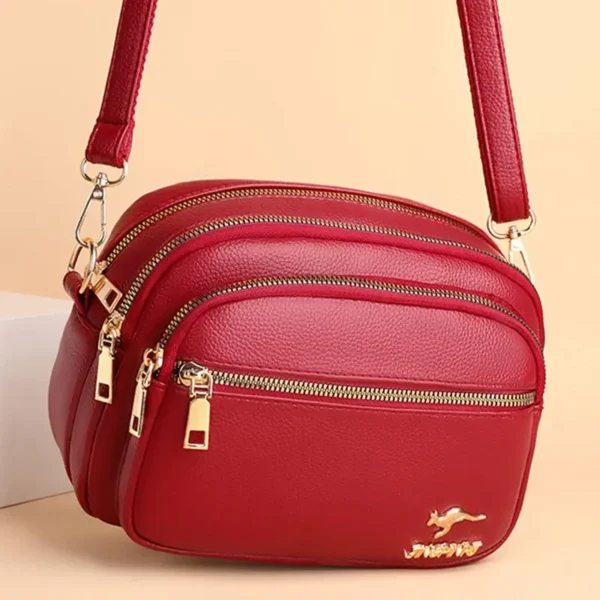 Soft Leather Purse: Multi-Pocket
  Shoulder Messenger Handbag (Luxury) - Image 3