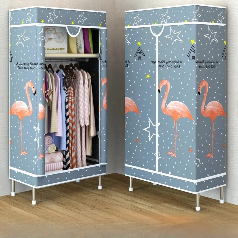 Portable Fabric Wardrobe Closet:
  Dustproof Folding Organizer for Bedroom