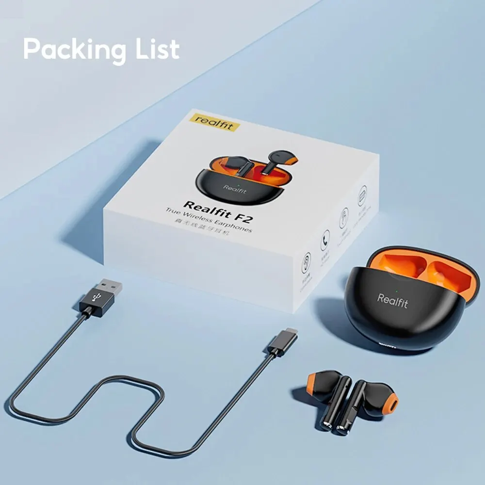 Realfit F2 TWS Bluetooth Earphone: Excellent HIFI Quality Wireless Earbuds 6 Realfit F2 TWS Bluetooth Earphone:
  Excellent HIFI Quality Wireless Earbuds - Image 6