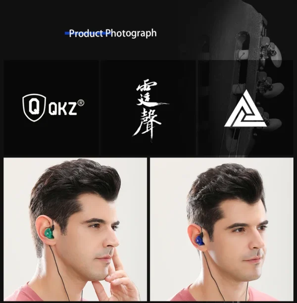 QKZ AK6 Wired Earbuds:
  Hand-Free Headphones w/ Mic for Gaming & Sport - Image 5