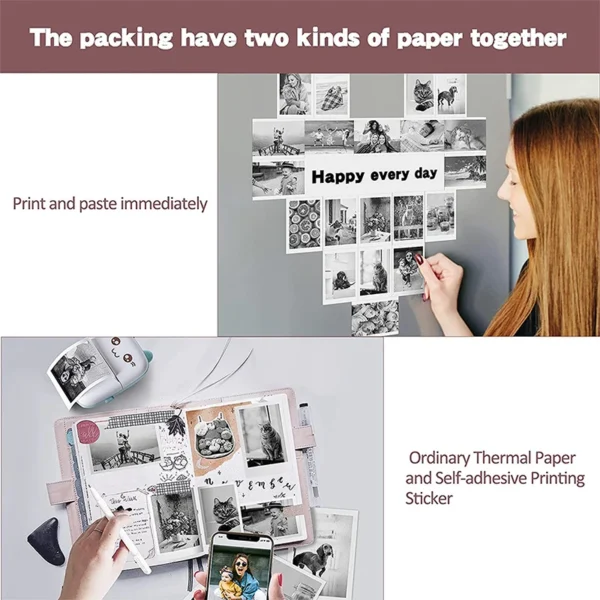 Portable
  Thermal Printer: MINI BT 203dpi for Photo Label Memo Printing - Image 4