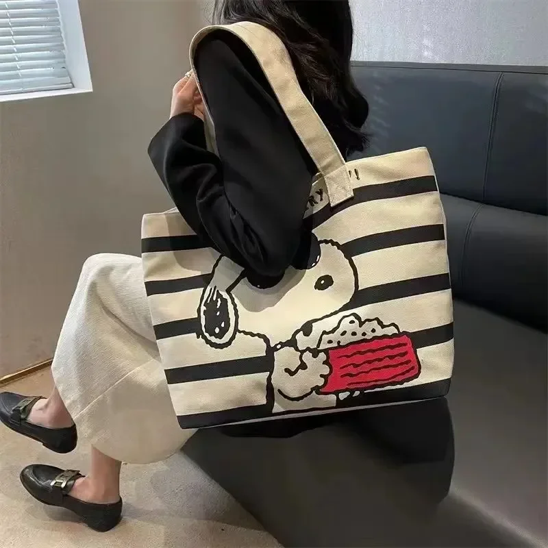 Disney Snoopy Canvas Bag: Cute Cartoon Tote for Students & Books 3 Disney Snoopy Canvas Bag: Cute Cartoon
  Tote for Students & Books - Image 3