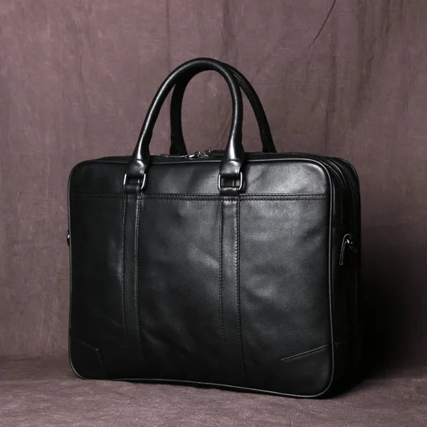 NZPJ Retro Leather Men's Shoulder Bag:
  Top Cowhide Messenger for 11" iPad - Image 4