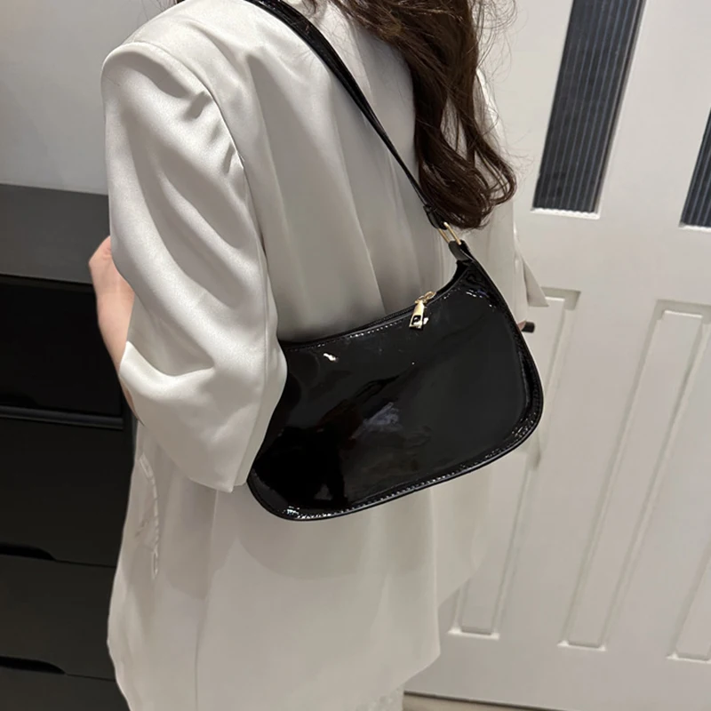 Retro Solid Color PU Leather Shoulder Bag: Casual Designer Underarm Hobo 6 Retro Solid Color PU Leather Shoulder
  Bag: Casual Designer Underarm Hobo - Image 6
