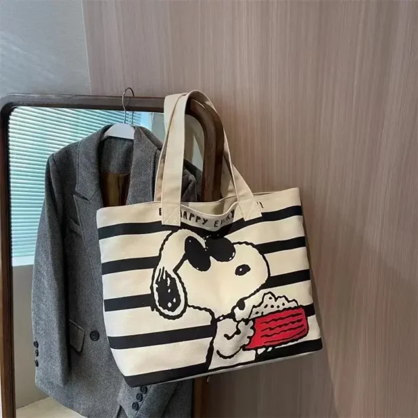 Disney Snoopy Canvas Bag: Cute Cartoon
  Tote for Students & Books - Image 6