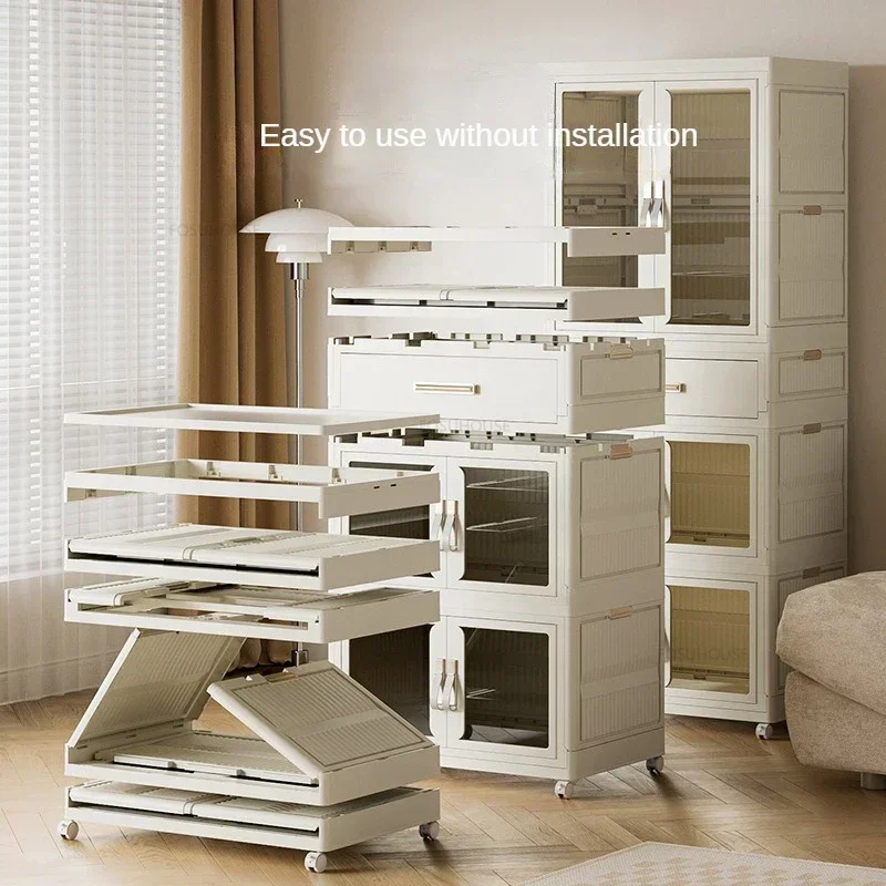 Simple Folding Wardrobe: Multi-layer
  Dustproof Partition Closet Storage