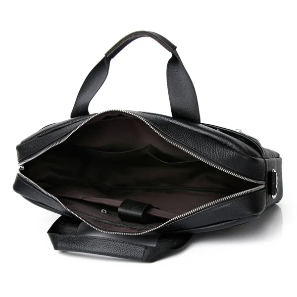 SCHLATUM Men's Genuine Leather Briefcase:
  Luxury 15.6" Laptop Office Bag - Image 4