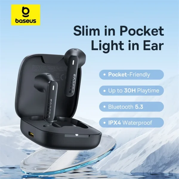 Baseus Bowie E16 TWS Earphones: BT 5.3,
  IPX4 Waterproof, 30H Playtime - Image 3