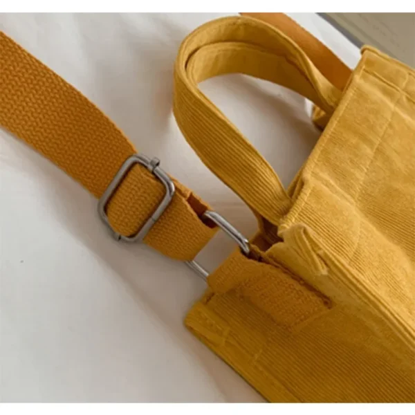 Women's Corduroy Handbag: Simple
  Portable Large Capacity Shoulder Tote - Image 3