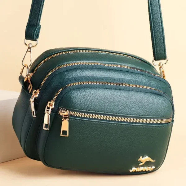 Soft Leather Purse: Multi-Pocket
  Shoulder Messenger Handbag (Luxury) - Image 2