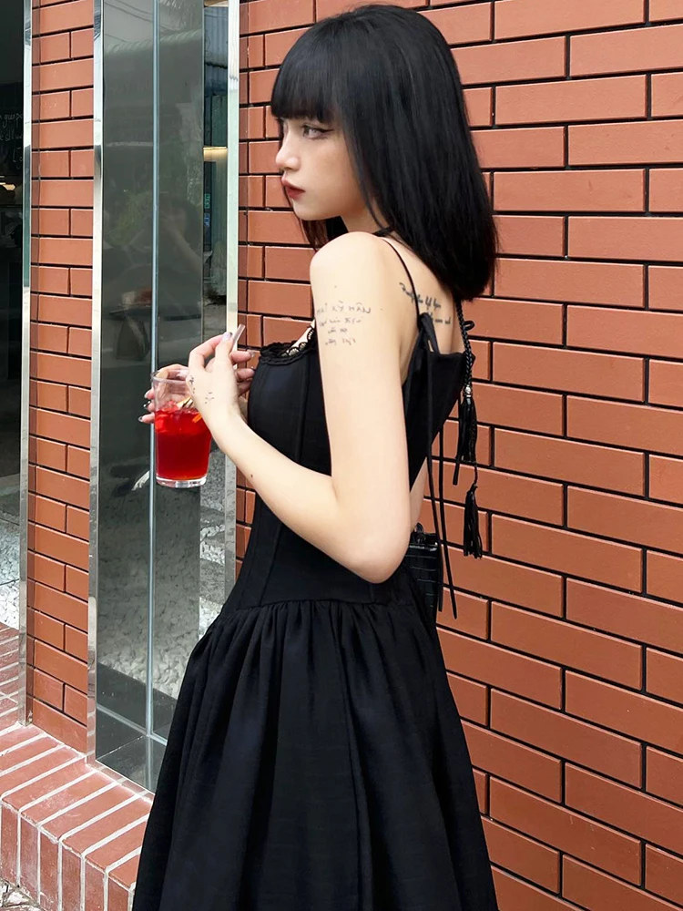 IAMSURE Casual Maxi Dress: Solid Lace Trim A-Line, Slim Slash Neck Sleeveless 5 IAMSURE Casual Maxi Dress: Solid Lace
  Trim A-Line, Slim Slash Neck Sleeveless - Image 5