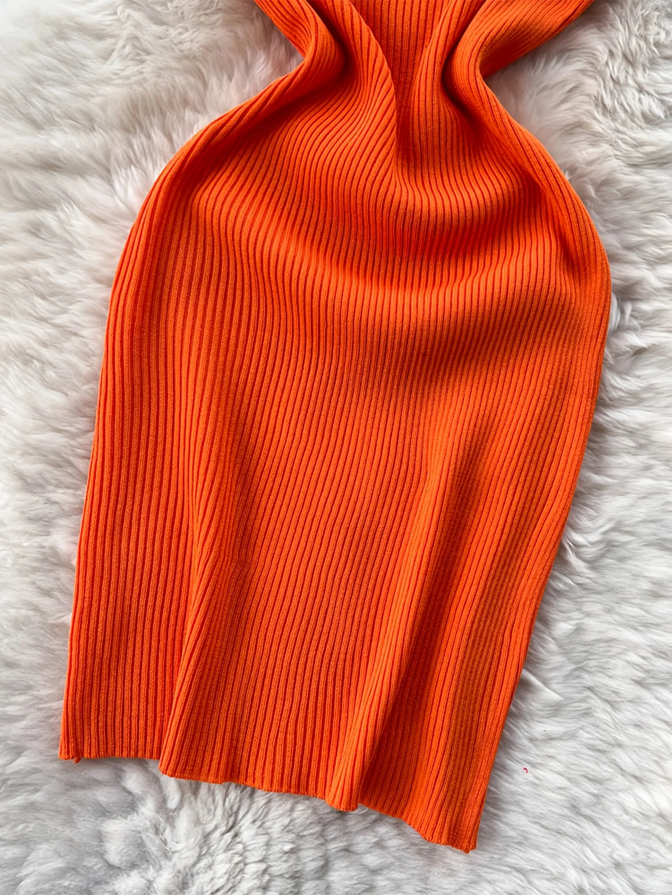 Solid Mini Dress: Sexy Slim Elastic Knit Party Dress (Package Hips) 4 Solid Mini Dress: Sexy Slim Elastic Knit
  Party Dress (Package Hips) - Image 4