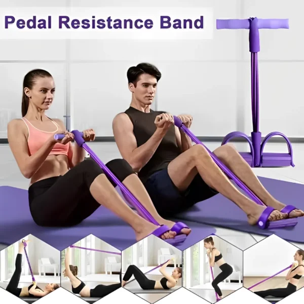 Four-Tube
  Pedal Tensioner: Multi-Functional Yoga Abdominal Strengthening