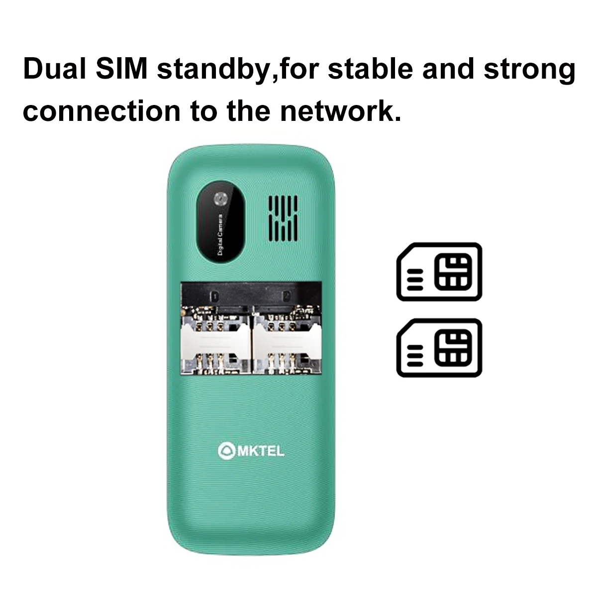 MKTEL M2023 Feature Phone: 1.77" Display, 800mAh, Dual SIM, Flashlight 6 MKTEL M2023
  Feature Phone: 1.77" Display, 800mAh, Dual SIM, Flashlight - Image 6