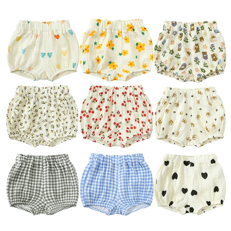 Toddler
  Summer Shorts: Cotton Linen Cartoon Breathable PP Pants (3M-6T)