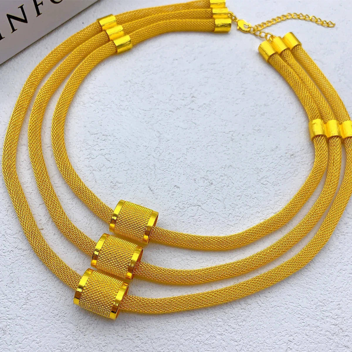 Luxury Dubai Ethiopian Set: Multilayer Necklace & Earrings (24K Gold) 3 Luxury Dubai Ethiopian Set: Multilayer
  Necklace & Earrings (24K Gold) - Image 3