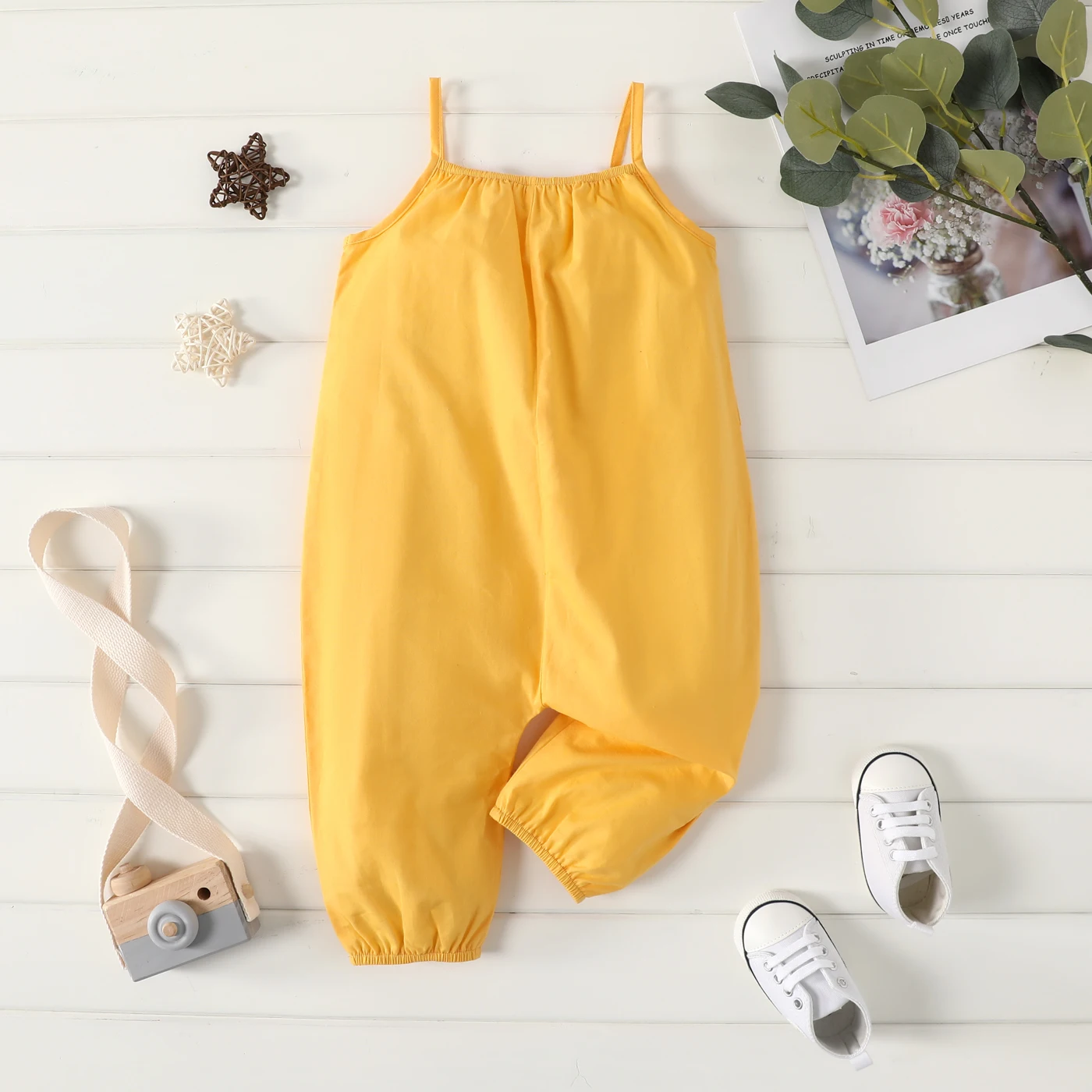 PatPat Baby Girl Overalls: 100% Cotton Loose-Fit Spaghetti Strap Harem Pants 6 PatPat Baby
  Girl Overalls: 100% Cotton Loose-Fit Spaghetti Strap Harem Pants - Image 6