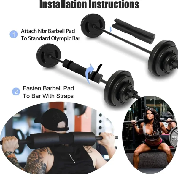 Barbell
  Shoulder Pad: Thickened Non-slip Squat/Dumbbell Neck Support - Image 3