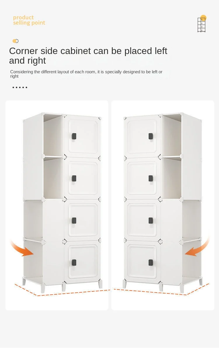 Folding Storage Cabinet: Multilayer Single Door Collapsible Dustproof Wardrobe 5 Folding Storage Cabinet: Multilayer
  Single Door Collapsible Dustproof Wardrobe - Image 5