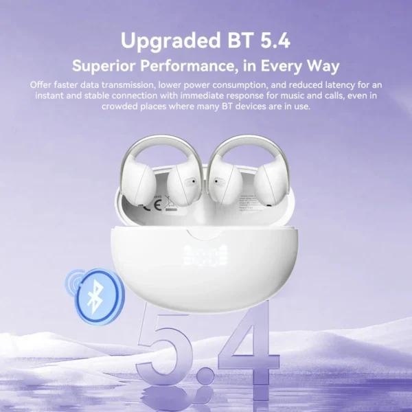 Blackview AirBuds 13: Wireless Ear Clip
  Headset, LED Display, IPX7, BT 5.4 - Image 6