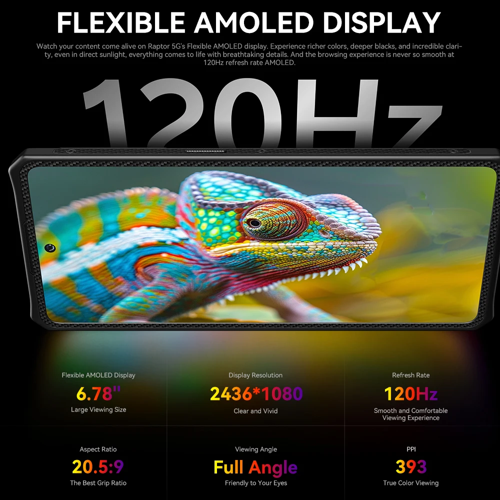 IIIF150 Raptor 5G Rugged Phone: 120Hz AMOLED, 16GB+512GB, 10000mAh 3 IIIF150
  Raptor 5G Rugged Phone: 120Hz AMOLED, 16GB+512GB, 10000mAh - Image 3