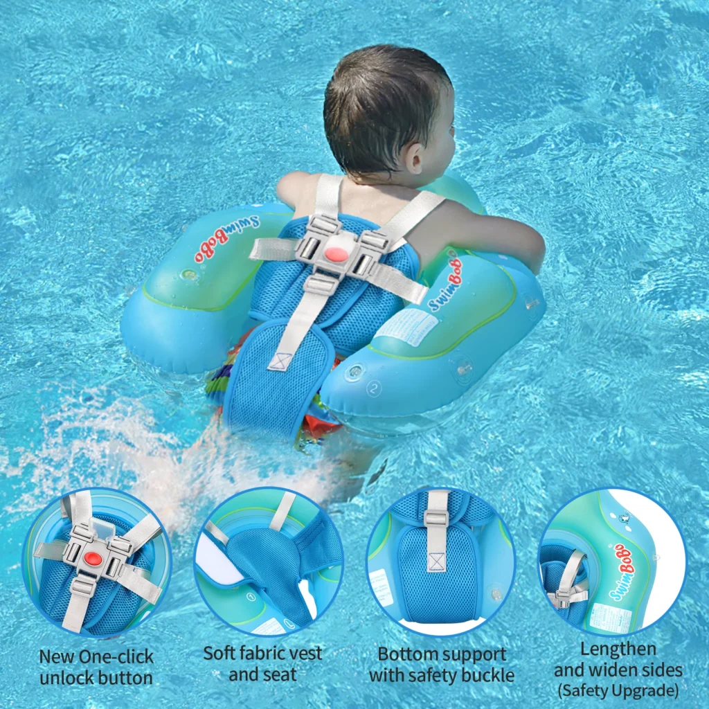 Swimbobo Baby
  Pool Float w/ Canopy: Inflatable Infant Floating Ring