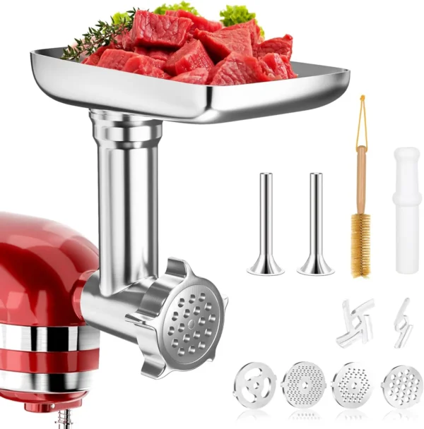 Metal Food Grinder Attachment for
  KitchenAid & Cuisinart Mixers (SM-50)