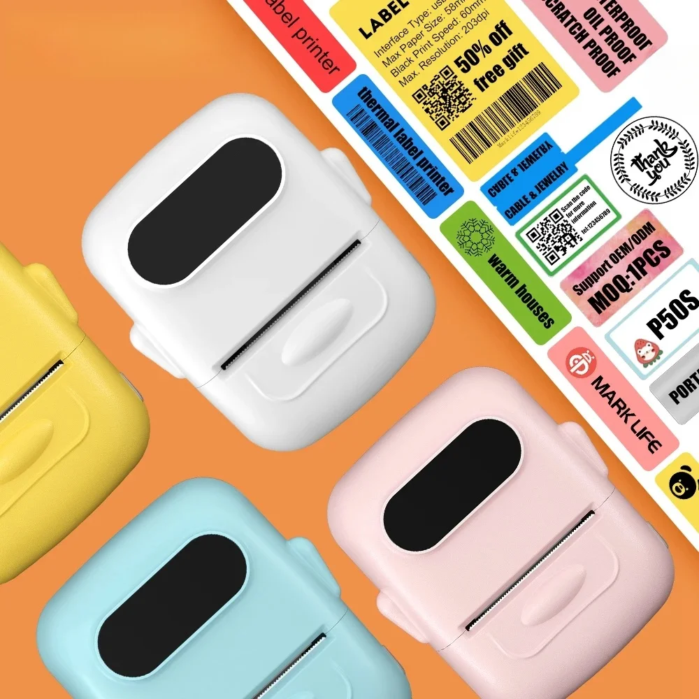 P50 Portable
  Thermal Label Printer: For Home, Supermarket, & Jewelry