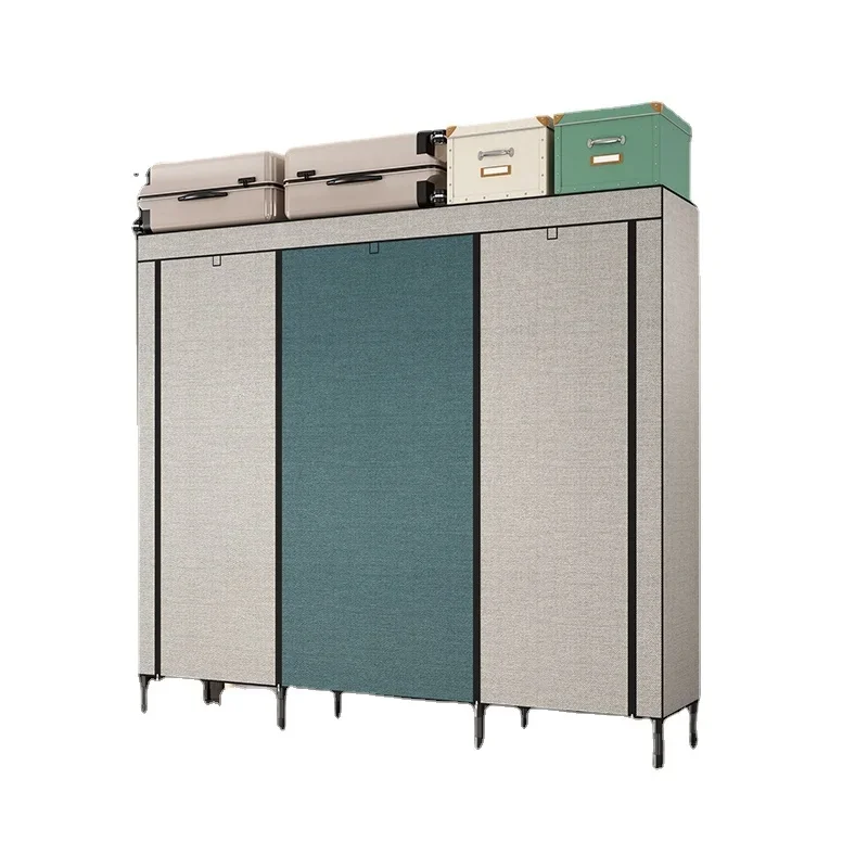 Simple Bold Folding Wardrobe: Portable
  Bedroom Clothes Closet